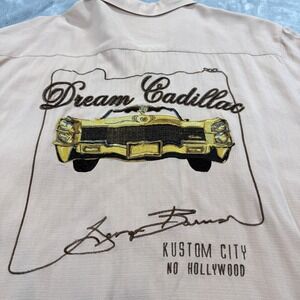 Deluxe‎ by BC Ethic Men's XL Silk Button Up Shirt Dream Cadillac Embroidery